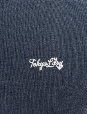 Cafe Racer Polo Shirt In Mood Indigo Marl - Tokyo Laundry