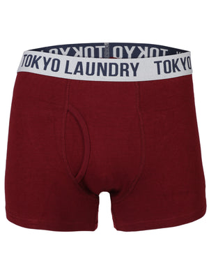 Cairns Boxer Shorts Set in Oxblood / Vintage Indigo - Tokyo Laundry