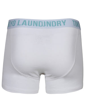 Cairns Boxer Shorts Set in Light Grey Marl / Optic White - Tokyo Laundry