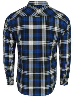 Carlsson Checked Flannel Shirt in True Blue - Tokyo Laundry