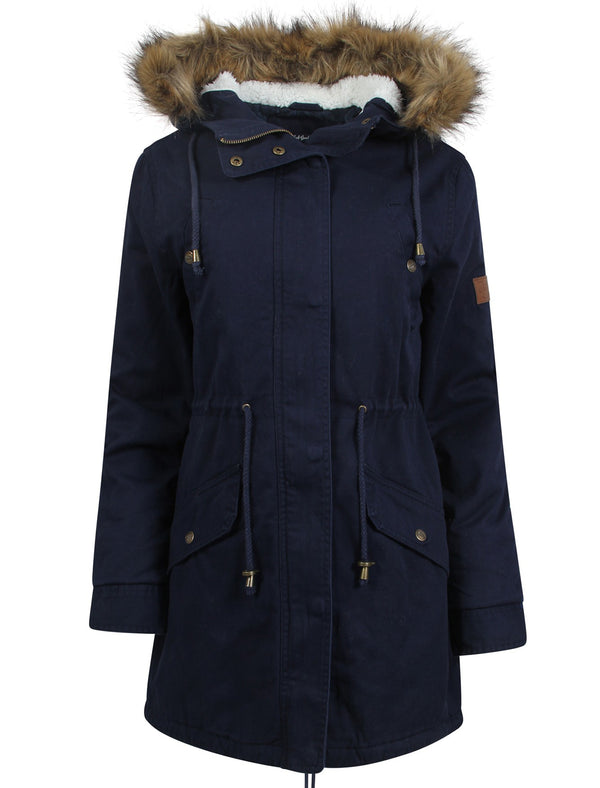 Tokyo Laundry Carolina navy parka jacket