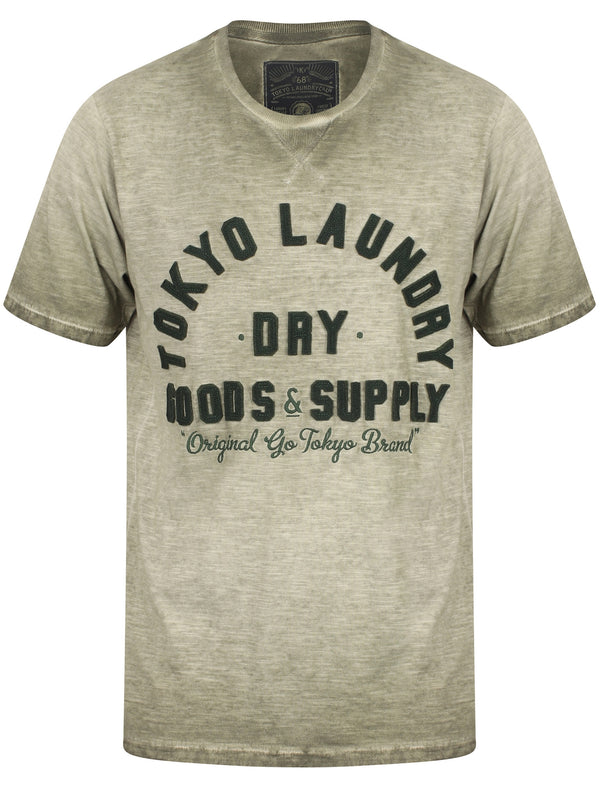 Carrizo Springs Cotton Jersey Slub T-Shirt In Dusty Olive - Tokyo Laundry