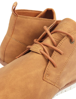 Century Faux Leather Chukkah Desert Boots in Tan - Tokyo Laundry