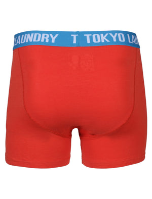 Chalcot Boxer Shorts Set in Paprika / Placid Blue - Tokyo Laundry