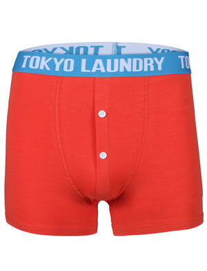 Chalcot Boxer Shorts Set in Paprika / Placid Blue - Tokyo Laundry