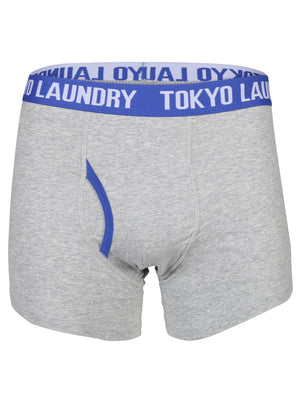 Chandos Two Tone Boxer Shorts Set in Simply Green / Deep Blue - Tokyo Laundry