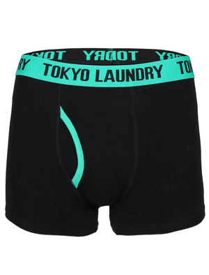 Chandos Two Tone Boxer Shorts Set in Simply Green / Deep Blue - Tokyo Laundry