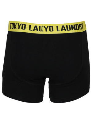 Chandos Two Tone Boxer Shorts Set in Buttercup / Fire Orange - Tokyo Laundry