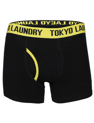 Chandos Two Tone Boxer Shorts Set in Buttercup / Fire Orange - Tokyo Laundry