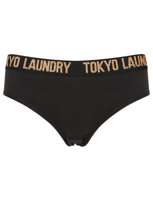 Charlotte Strappy Bra and Brief Underwear Set in Black - Tokyo Laundry