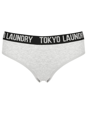 Charlotte Strappy Bra and Brief Underwear Set in Light Grey Marl - Tokyo Laundry