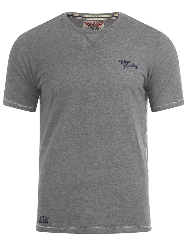 Charnwood Crew Neck T-shirt in Mid Grey Marl - Tokyo Laundry
