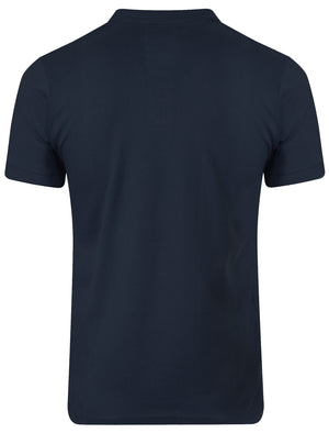 Chartham 2 Button Henley T-Shirt in Midnight Blue - Tokyo Laundry