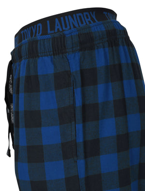 Cliffords Brush Flannel Lounge Pants in Navy Check - Tokyo Laundry