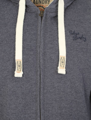 Cobble Hill Zip Up Hoodie in Indigo Marl - Tokyo Laundry