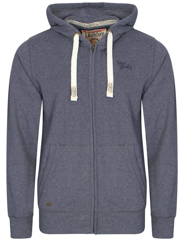 Cobble Hill Zip Up Hoodie in Indigo Marl - Tokyo Laundry