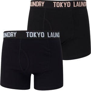 Colne 2 (2 Pack) Boxer Shorts Set in Kentucky Blue / Coral Cloud - Tokyo Laundry