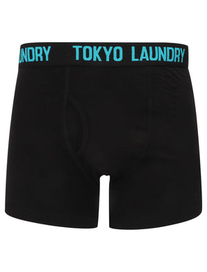Colne (2 Pack) Boxer Shorts Set in Algiers Blue / Bright Yellow - Tokyo Laundry