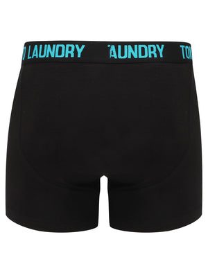 Colne (2 Pack) Boxer Shorts Set in Algiers Blue / Bright Yellow - Tokyo Laundry