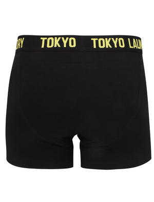 Colne (2 Pack) Boxer Shorts Set in Algiers Blue / Bright Yellow - Tokyo Laundry