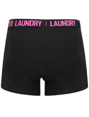 Colne (2 Pack) Boxer Shorts Set in Rose Violet / Optic White - Tokyo Laundry