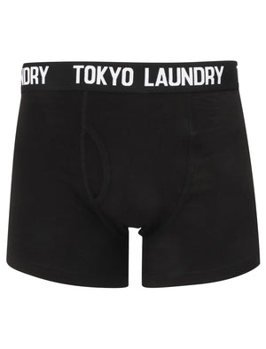 Colne (2 Pack) Boxer Shorts Set in Rose Violet / Optic White - Tokyo Laundry
