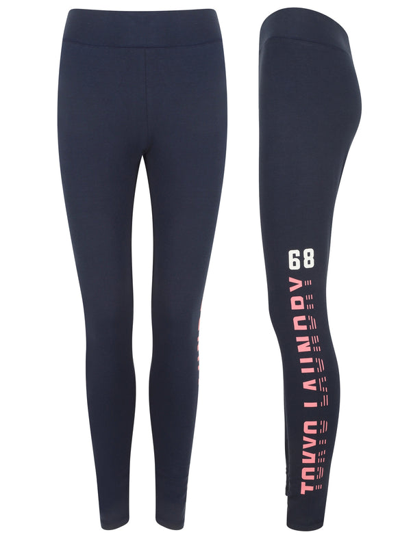 Colt Cotton Jersey Full Length Leggings in Eclipse Blue - Tokyo Laundry