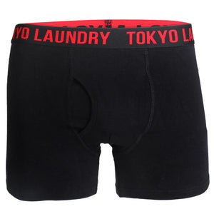 Condray Boxer Shorts Set in Mood Indigo Marl / Black - Tokyo Laundry