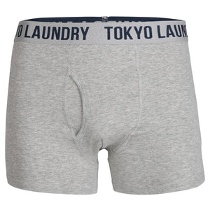 Boxer Shorts Set in Tokyo Red / Light Grey Marl - Tokyo Laundry