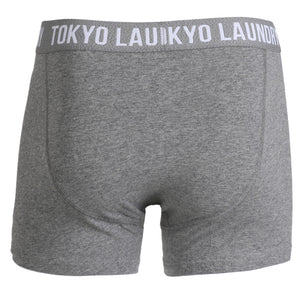 Condray Boxer Shorts Set in Midnight Blue / Mid Grey Marl - Tokyo Laundry