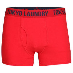 Condray Boxer Shorts Set in Tokyo Red / Light Grey Marl - Tokyo Laundry