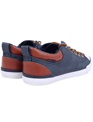 Conspiracy Low Top Lace Up Canvas Trainers in Sargasso Blue - Tokyo Laundry