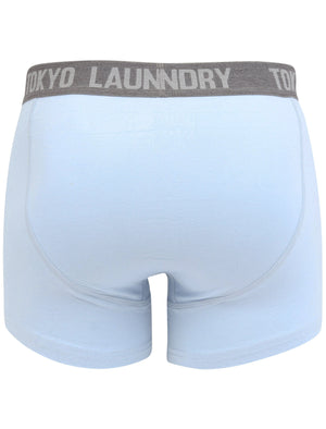Constable 2 (2 Pack) Boxer Shorts Set In Kentucky Blue / Mid Grey Marl - Tokyo Laundry