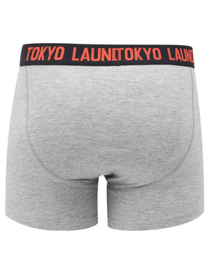 Constable (2 Pack) Boxer Shorts Set In Paprika / Light Grey Marl - Tokyo Laundry