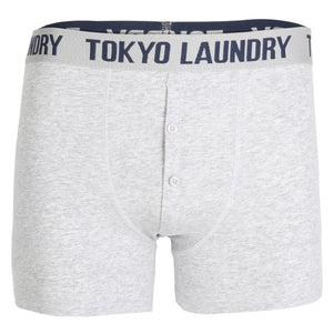 Coomer Boxer Shorts Set in Light Grey Marl / Sapphire - Tokyo Laundry
