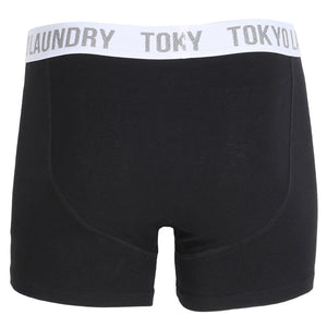 Copperfield Boxer Shorts Set in Mid Grey Marl / Black - Tokyo Laundry