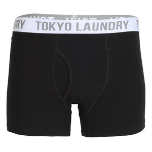 Copperfield Boxer Shorts Set in Mid Grey Marl / Black - Tokyo Laundry
