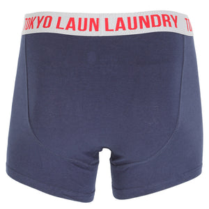 Copperfield Boxer Shorts Set in Light Grey Marl / Midnight Blue - Tokyo Laundry