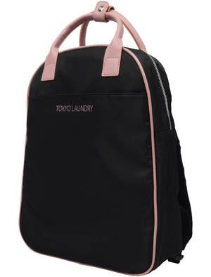 Coral Pop Backpack with Contrast Grab Handles In Lilac - Tokyo Laundry