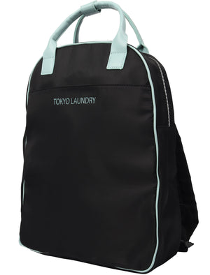 Coral Pop Backpack with Contrast Grab Handles In Mint Green - Tokyo Laundry