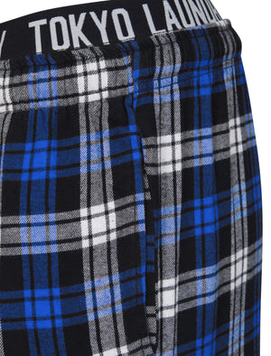 Cordella Brush Flannel Lounge Pants in Blue Check - Tokyo Laundry