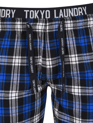 Brush Flannel Lounge Pants in Blue Check - Tokyo Laundry