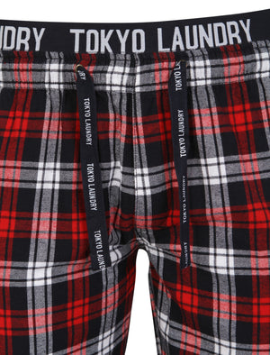 Cordella Brush Flannel Lounge Pants in Red Check - Tokyo Laundry