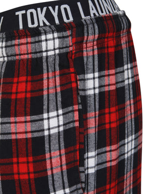 Cordella Brush Flannel Lounge Pants in Red Check - Tokyo Laundry