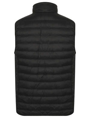 Couloir Quilted Puffer Gilet with Fleece Lined Collar in Black - Tokyo Laundry