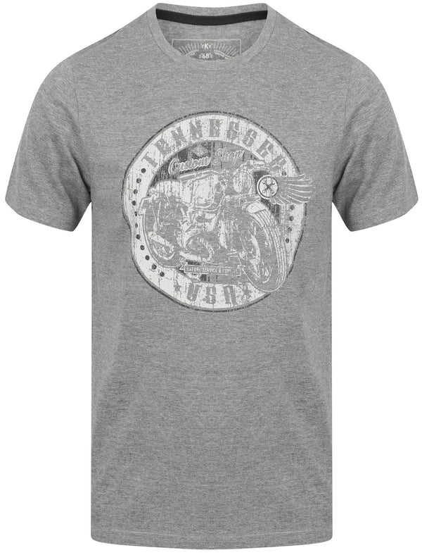Custom Shop Motif Cotton T-Shirt in Mid Grey Marl - Tokyo Laundry