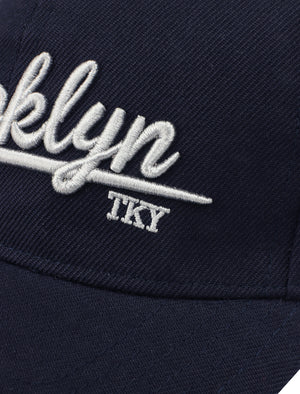 Cyrus Embroidered Cap in Dark Navy - Tokyo Laundry