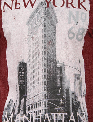 Danbury Park Burnout T-Shirt in Oxblood - Tokyo Laundry