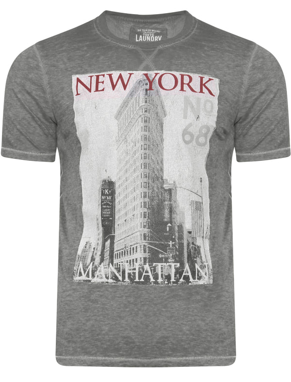 Danbury Park Burnout T-Shirt in Pewter Grey - Tokyo Laundry