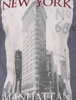 Danbury Park Burnout T-Shirt in Vintage Indigo - Tokyo Laundry